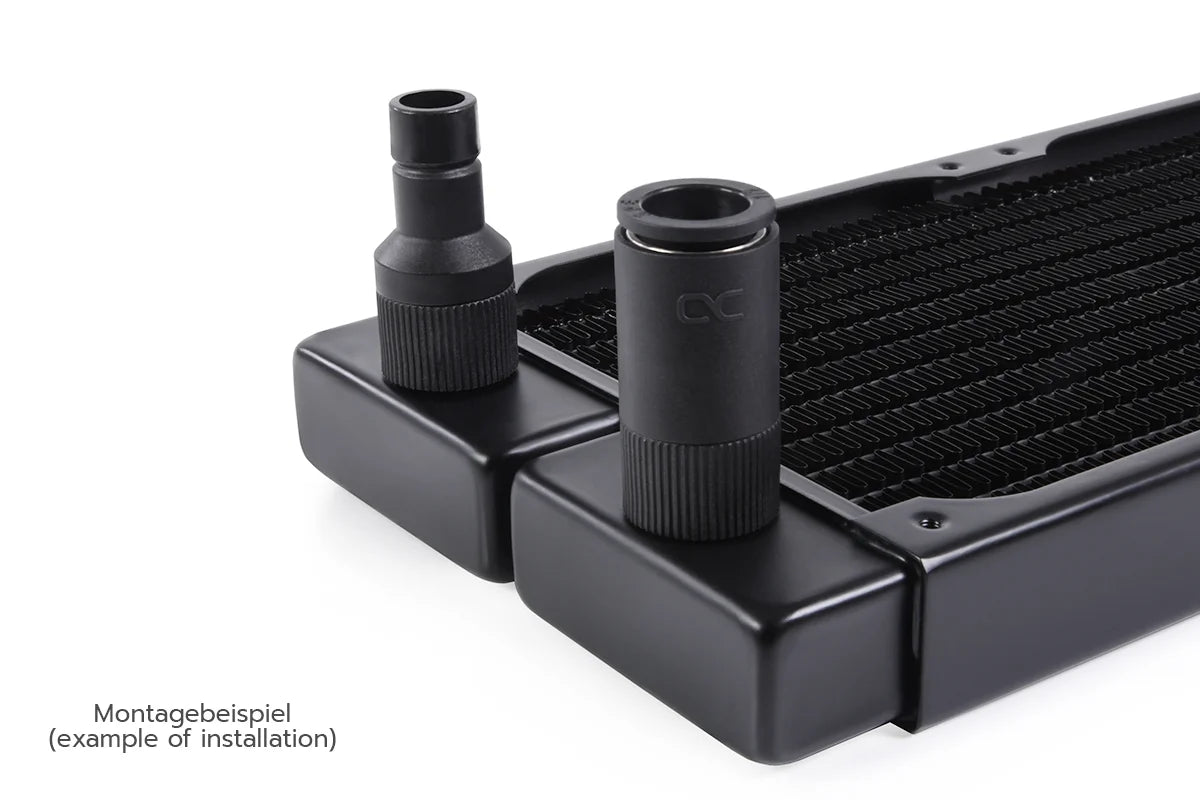 Alphacool ES Quick Release Connector Male to Male G1/4 - Black