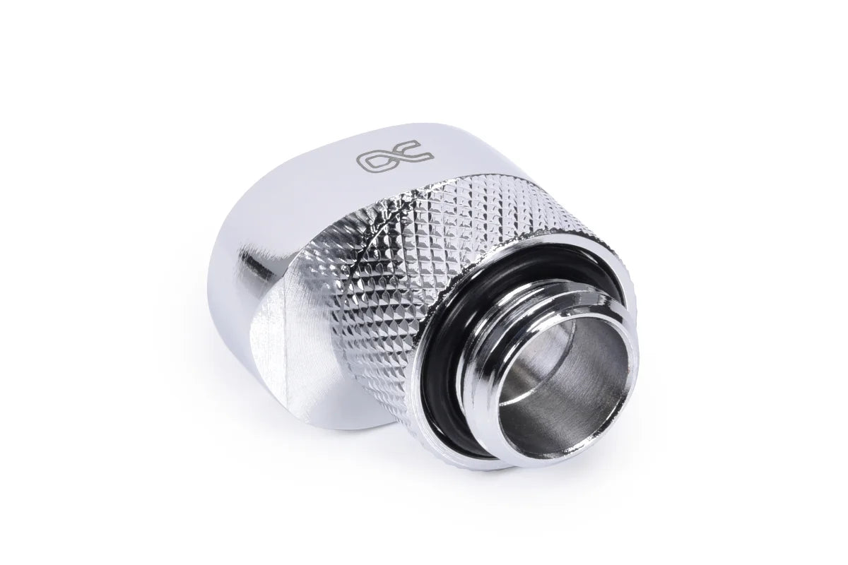 Alphacool Eiszapfen 8mm Rotatable Offset Fitting G1/4 OT to G1/4 IT - chrome