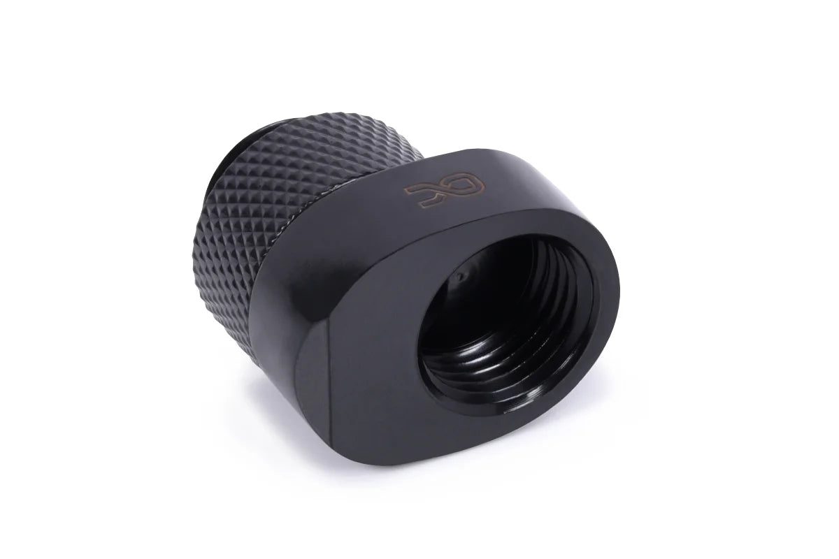 Alphacool Eiszapfen 16mm Rotatable Offset Fitting G1/4 OT to G1/4 IT - black