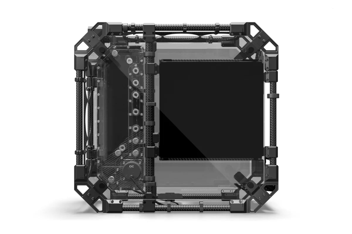 Alphacool Apex Pro Skeleton Carbon Case w/ Distro Plate & Pump