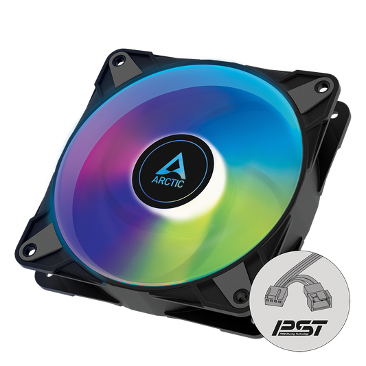 Arctic Cooling P12 PST 120mm ARGB PWM Case Fan - Black