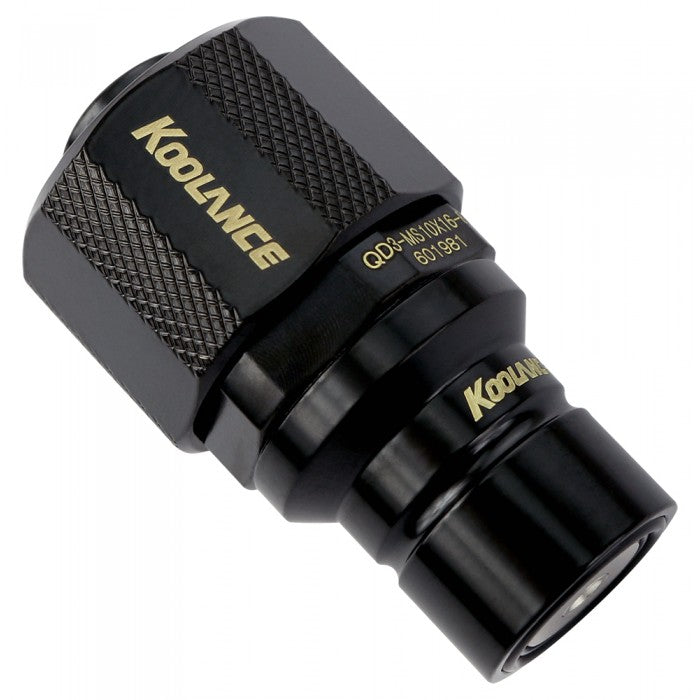 Koolance QD3 Male Quick Disconnect No-Spill Coupling, Compression for 10mm x 16mm - Black Ordinary Cooling Gear Australia