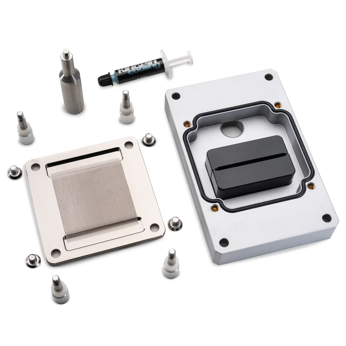 Optimus Signature V3 - AMD CPU Block (Black/Silver) - Copper Coldplate